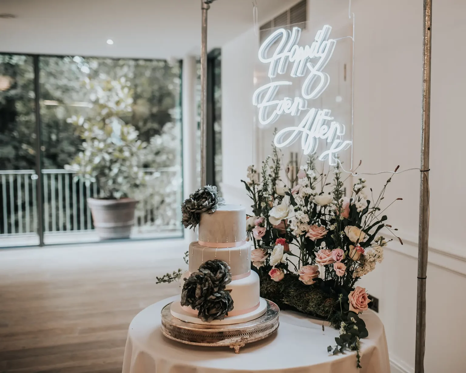 Old Palace Chester Spring Wedding Cake