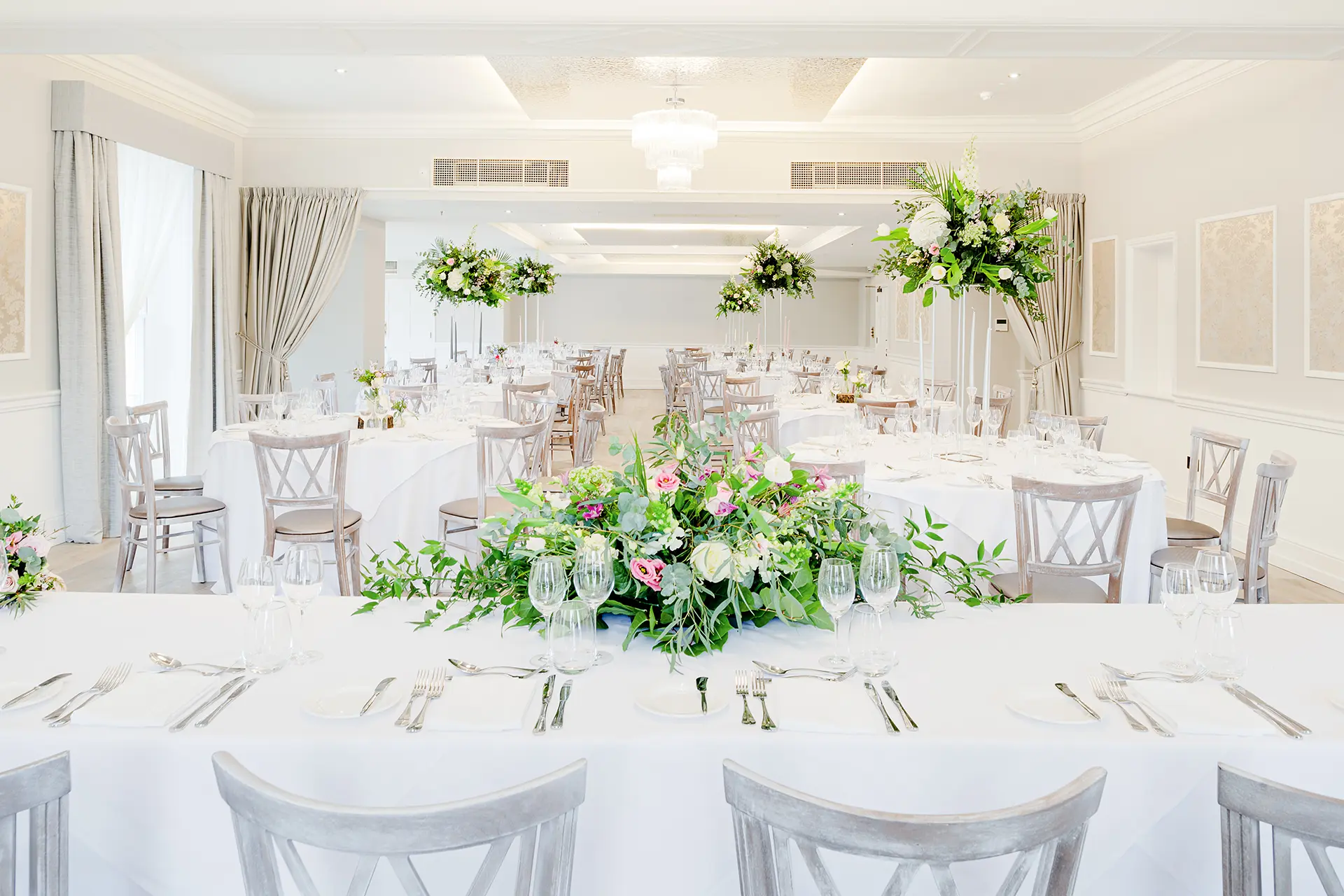 Old Palace Chester wedding reception setup