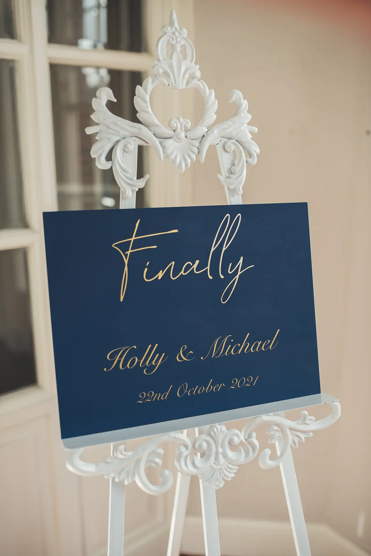 Old Palace Chester wedding welcome sign