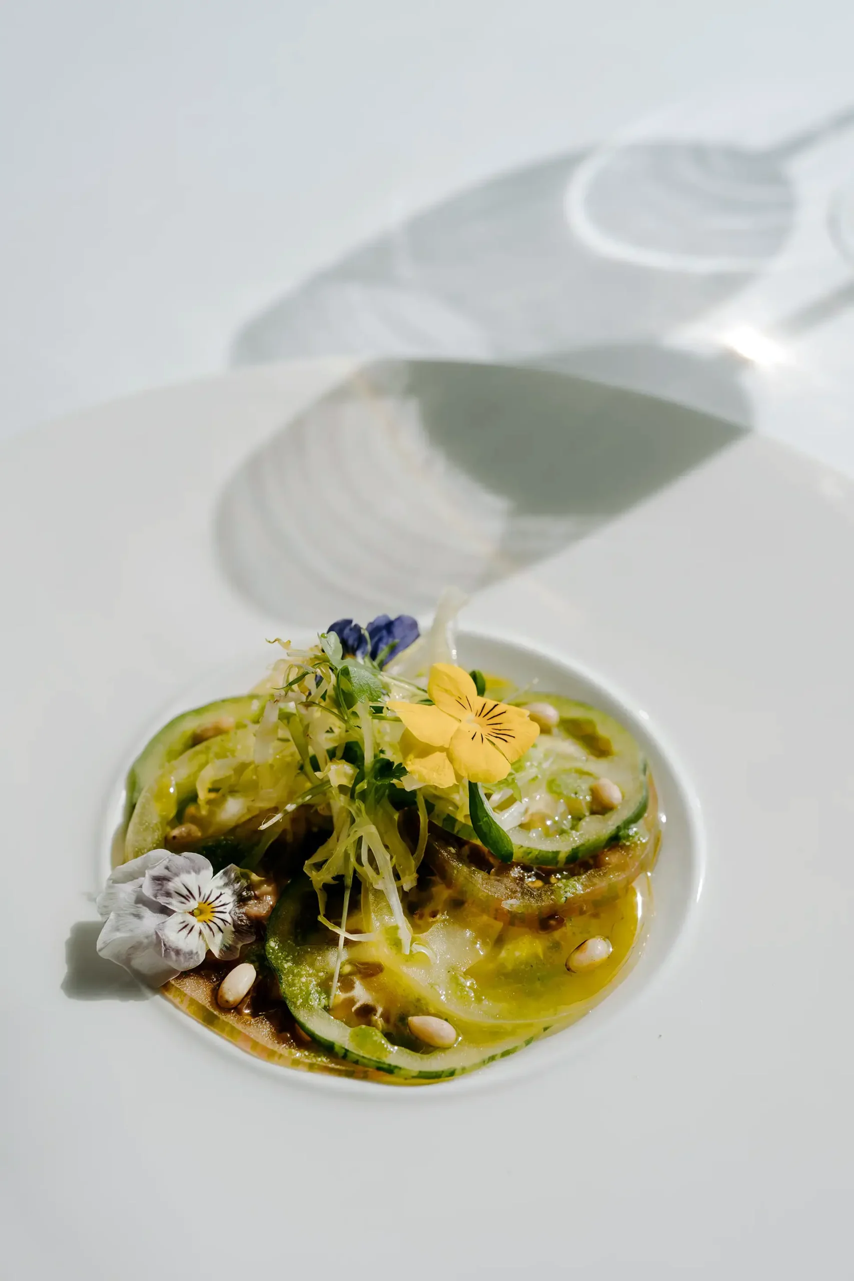 food & drink starters heritage tomato salad summer sun