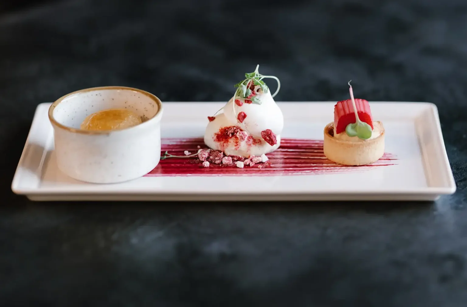food & drink trio of desserts