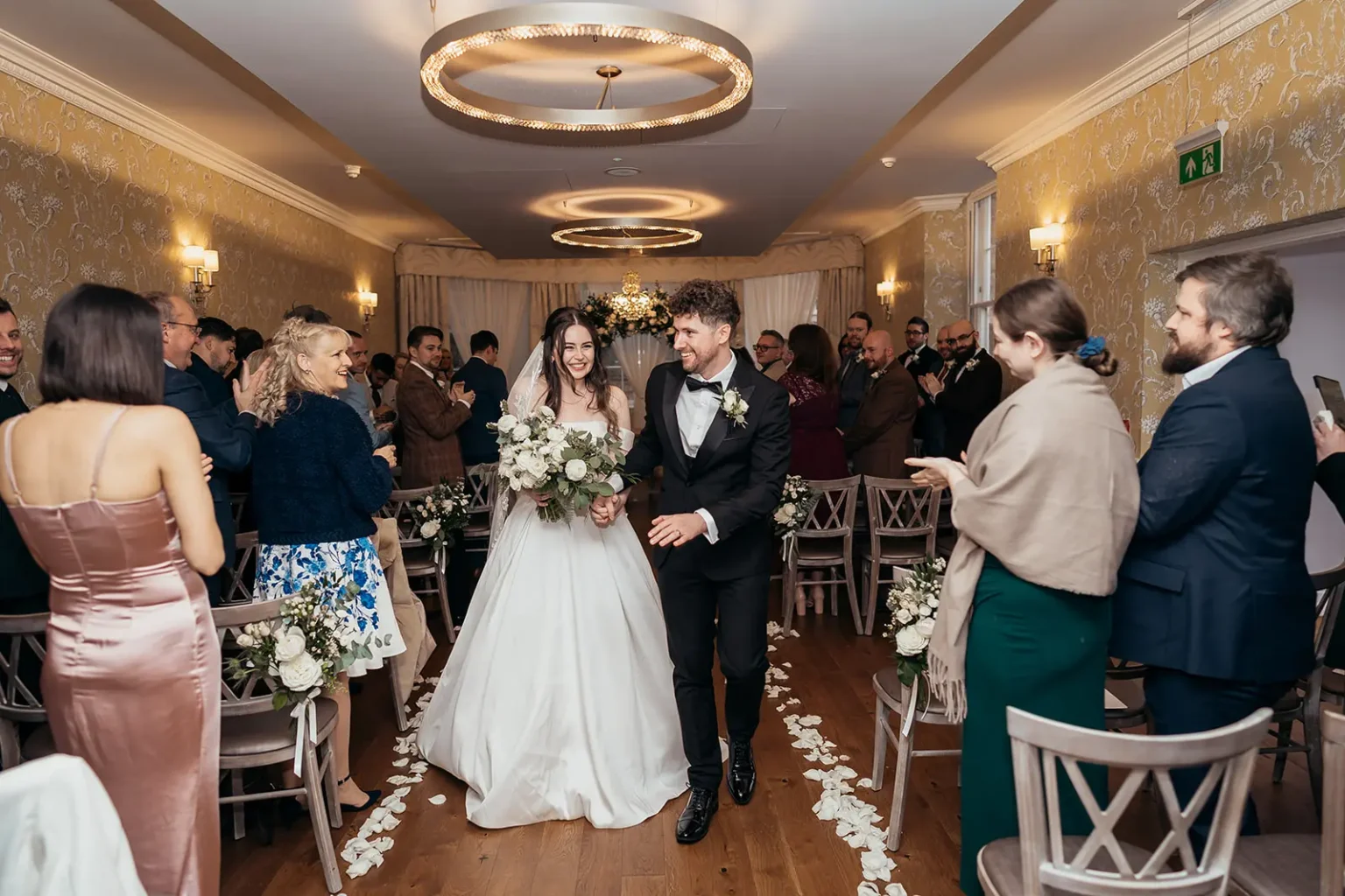 Old Palace Chester winter wedding ceremony